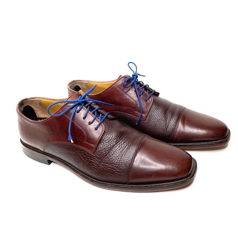 VTG Johnston & Murphy Mens 10.5 Brown Leather Lace-up Shoes 150670 Duralit - EUC